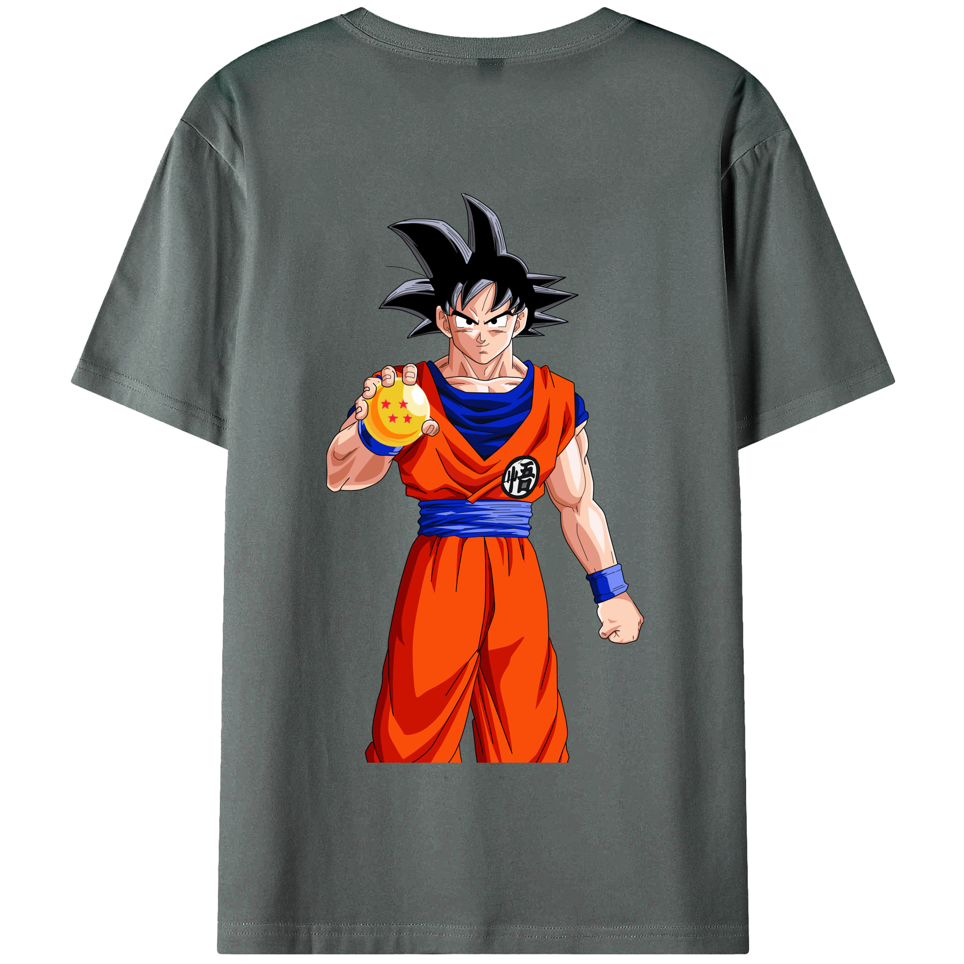 （画像用） ドラゴンボール 孫悟空（そん ごくう）Son Goku カカロット DRAGON BALL Kakarotto 綿100％半袖Tシャツ（背面プリント）